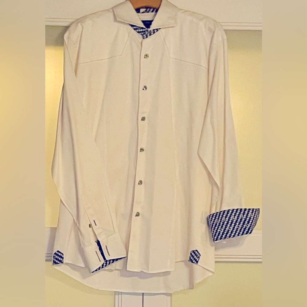 Bogosse European Men’s Designer Flip Cuff Dress Shirt